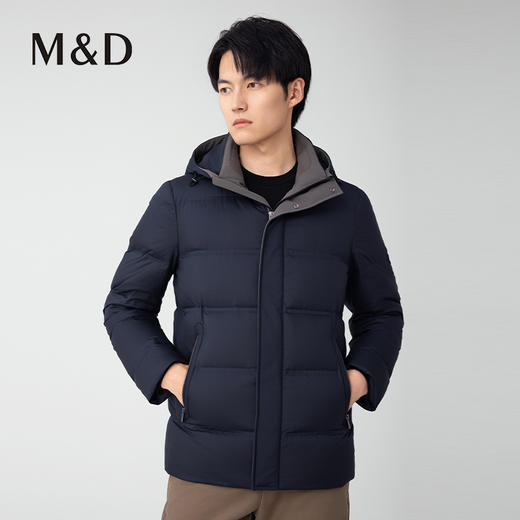 【名盾】立领连帽羽绒服，90%蓬松鸭绒，保暖轻便M0DL25686B 商品图1