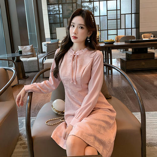 奢姿2025年秋季新款大码女装新中式旗袍裙子胖妹妹拼接气质连衣裙9943860357 商品图2