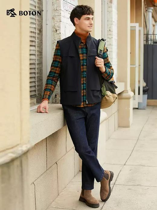 [不褪色]波顿秋季深蓝色直筒男士牛仔裤高端美式休闲裤子 商品图2