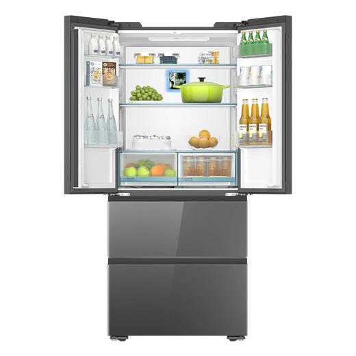 海尔485升全空间保鲜594mm专业超薄零嵌法式多门家用电冰箱一级能效彩晶玻璃面板BCD-485WGHFDB9GSU1 商品图2