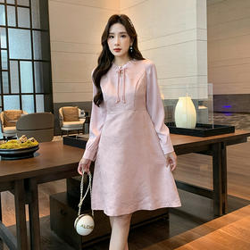 奢姿2025年秋季新款大码女装新中式旗袍裙子胖妹妹拼接气质连衣裙9943860357