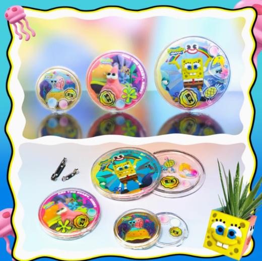 正版海绵宝宝25周年纪念版DIY徽章拼装亚克力摇摇乐 潮昇 商品图2