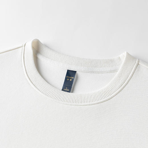 【7A抗菌 蚕丝混纺】罗蒙春秋男装卫衣绣花胸标男士卫衣春秋2024新款卫衣男 商品图7