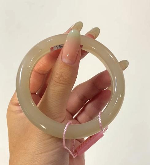 和田玉藕粉手镯 商品图0