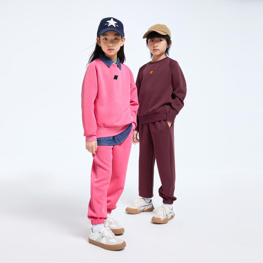 男女童高街风圆领卫衣套装秋季新款安奈儿童装EM431550 商品图3