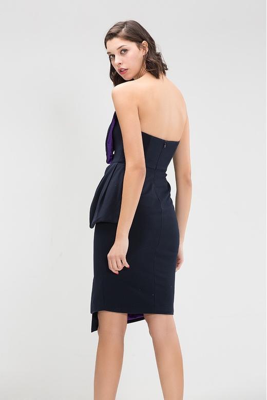 FEW MODA 蓝紫色抹胸礼服 13733 商品图2