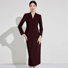 IWY/安可拉红职业装套裙气质高级感主持人正装遮肉显瘦西装两件套WC022+243052S1 商品缩略图3