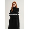 MAISON CECILE深灰/浅灰羊绒羊毛软糯蓬松感宽松立领大衣 商品缩略图4