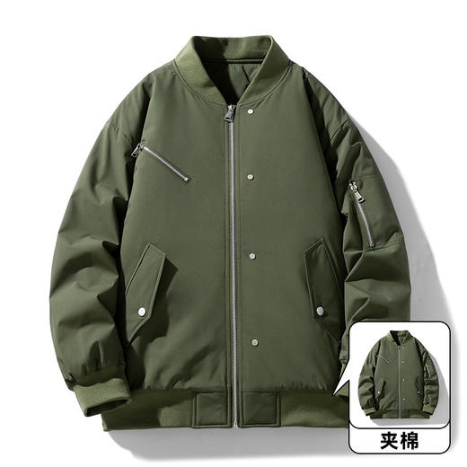 【新款DXC】大依优型大码棒球领棉服保暖棉衣加厚加肥加大上衣男士外套胖子潮款 商品图6