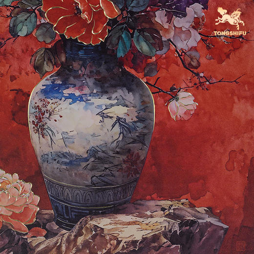 铜师傅 手工錾刻 铜雕画《喜气满堂》客厅玄关沙发背景墙装饰画 商品图3