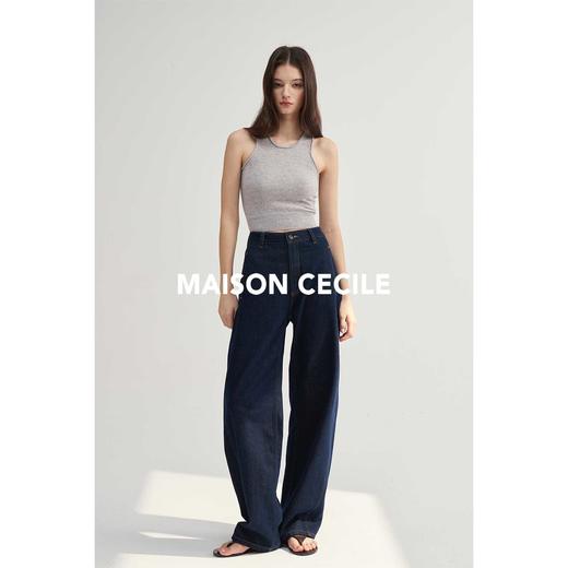 MAISON CECILE本期bi入/深蓝中蓝经典实穿牛仔镰刀裤 商品图6