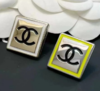 CHANEL  香奈儿 霓虹黄与黑方形双C胸针套组 商品缩略图0