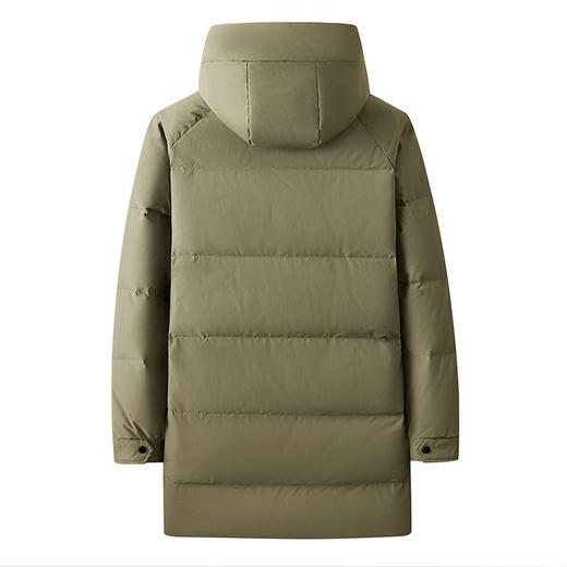 【特大码】【新款DX】大依优型大码连帽羽绒服90白鸭绒中长款保暖加厚加肥加大上衣男士外套胖子 商品图2