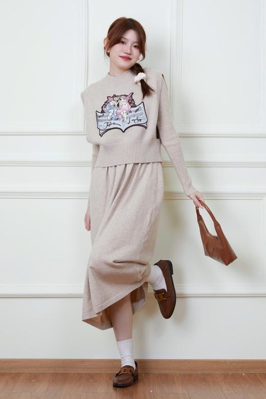 Stay2Weeks 猫咪刺绣马甲连衣裙套装 19099 商品图2