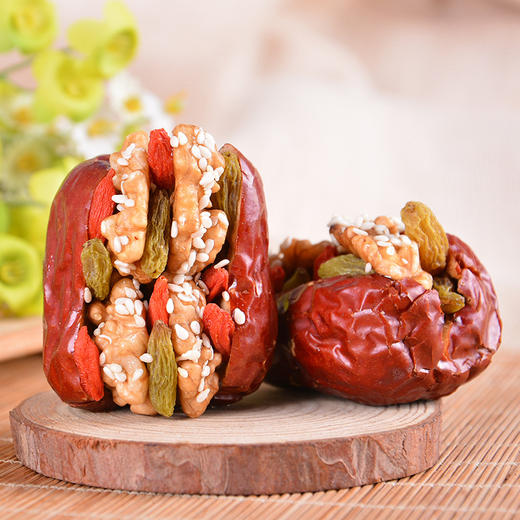 水益农大红枣夹核桃仁葡萄干整箱礼盒小包装夹心干货孕妇年货零食童年记忆老家特产零食网红零食 商品图2