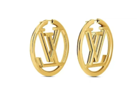 LOUIS VUITTON 路易威登 LV Louise 圈形耳环女款 金色