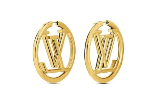 LOUIS VUITTON 路易威登 LV Louise 圈形耳环女款 金色 商品图0