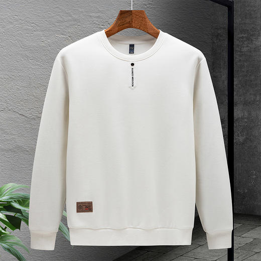 【7A抗菌 蚕丝混纺】罗蒙春秋男装卫衣男士休闲百搭潮流新款卫衣男套头T恤 商品图2