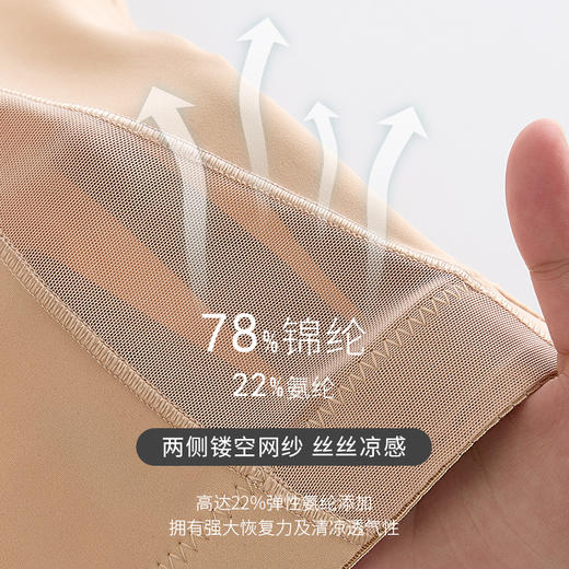 透气不闷热 网纱提臀 轻薄安全裤 收腹裤女塑形束腰提臀收肚子产后平角安全裤防走光高腰束身塑身裤 商品图3