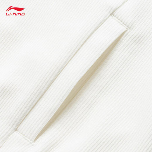 李宁卫衣女子撞色桃心章牌开衫连帽短款运动上衣AWDU602 商品图13