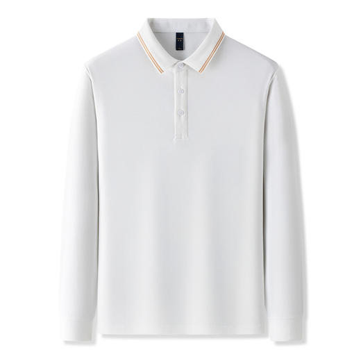 【7A抗菌】罗蒙春秋男装长袖POLO衫男士撞色领商务休闲打底长袖翻领男T恤 商品图7