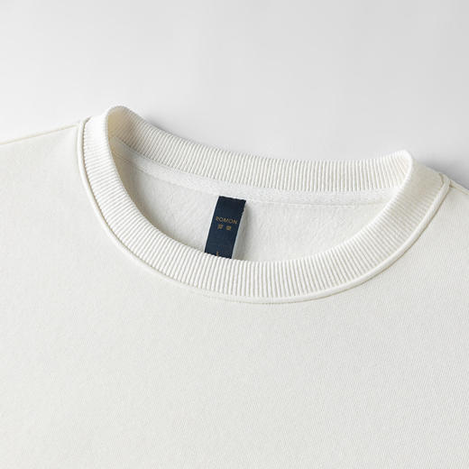 【加绒加厚】罗蒙秋冬男装卫衣抗菌含桑蚕丝加绒加厚保暖卫衣男打底T恤 商品图5