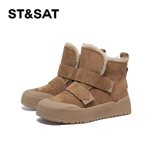 星期六魔术贴包头厚底雪地靴SSC411A656 商品图6