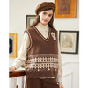 Famecoco范可儿羊毛提花针织马甲背心女冬FAB8CA022 商品缩略图2