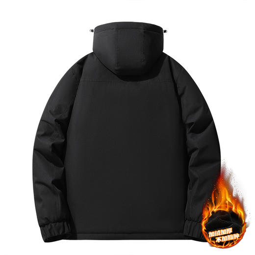 【石墨烯】【可拆卸帽】【新款DXC】大依优型大码羊羔绒连帽棉服保暖棉衣加厚加肥加大上衣男士外套胖子潮款 商品图5