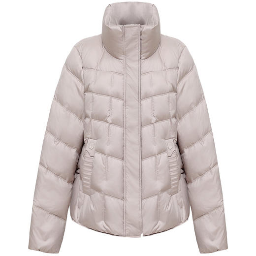 QYM 24DB87-L纯色简约修身时尚小个子立领羽绒服 商品图3