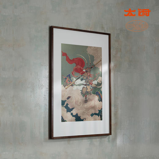 太铜 手工錾刻 铜雕画《福禄齐天》客厅玄关画沙发背景墙装饰画 商品图3