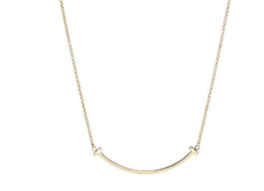TIFFANY & CO.蒂芙尼 T-smile项链系列 笑脸18k金 项链 女款 小号  金色 商品图0