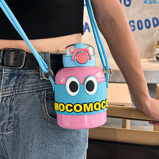 「四款配色！大肚保温杯」新款高颜值吨吨保温杯316不锈钢吸管杯多巴胺儿童水壶大肚水杯餐饮用具 商品图6