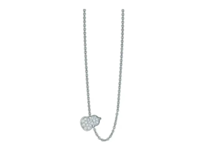 Qeelin Petite Wulu 系列 18k白金钻石葫芦 项链 女款
