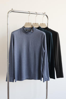 断码特清 只剩大码R.L.X 半高领混纺弹力 长袖T恤打底衫 CX181