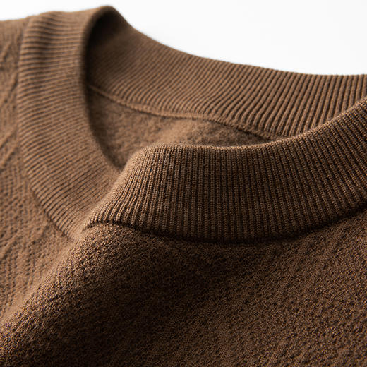 【羊毛】【加绒】【新款DX】大依优型大码男装加绒加厚羊毛衫毛衣针织套头圆领打底衫加肥加大男士 商品图5