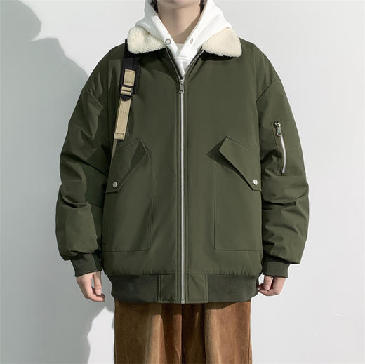 【新款DXC】大依优型大码翻领棉服保暖棉衣加厚加肥加大上衣男士外套胖子潮款 商品图6
