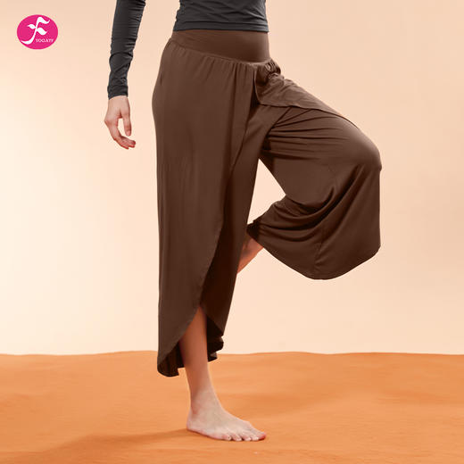 一梵热卖  内观流浮云裤冥想瑜伽长裤前开叉阔腿裤休闲瑜伽裤子 商品图3