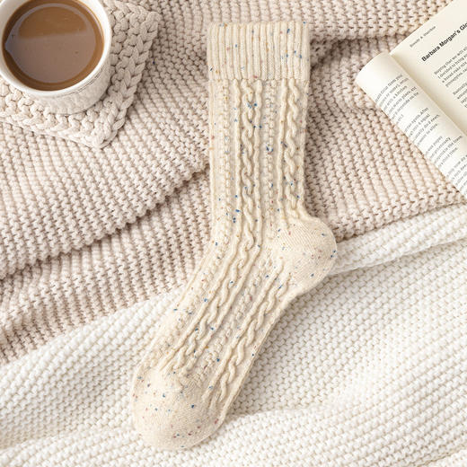 【保暖不冻脚&秋冬羊毛袜】一袜两穿可直可堆随心搭，温暖加倍越走越暖，复古堆堆袜长筒羊绒中筒袜子女袜QQ 商品图5