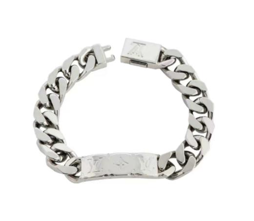 LOUIS VUITTON 花纹雕刻链式古巴链 男女同款 商品图0