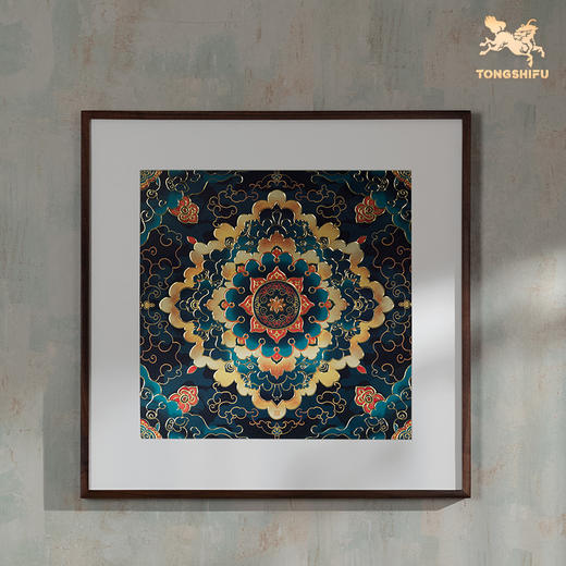 铜师傅 手工錾刻 铜雕画《富贵圆满》客厅玄关沙发背景墙装饰画 商品图2