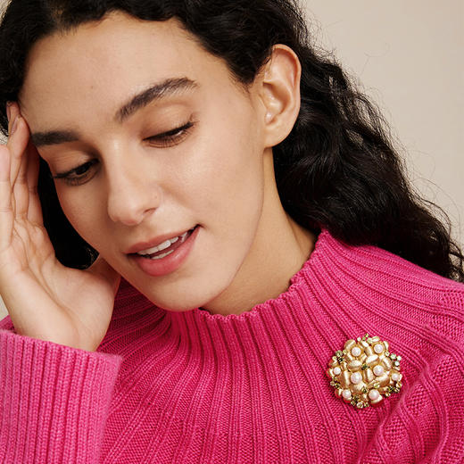 Garden of Eden 伊甸园系列 | 伊甸园繁花圆形胸针 商品图2