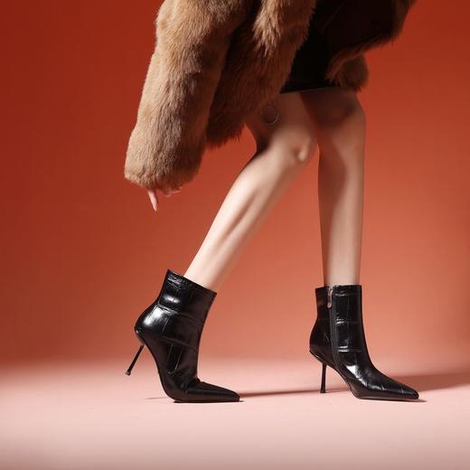 【预售7天】设计师款~秋冬季绝美高品，里外全皮气质女神小短靴XC&SL261 商品图2