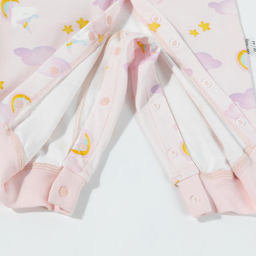 贝贝怡童装儿童前开连体衣全棉2024新款宝宝睡衣爬服秋纯棉连身衣ZB3DL040 商品图6