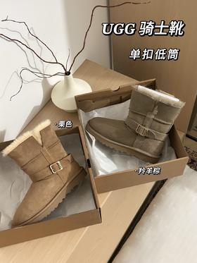 点此购买 UGG冬季女士低筒单皮扣骑士靴 98 301835