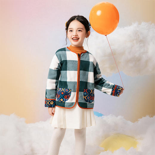 年衣童装新中式男童唐装上衣2025年早秋新款短款摇粒绒外套两面穿 商品图2