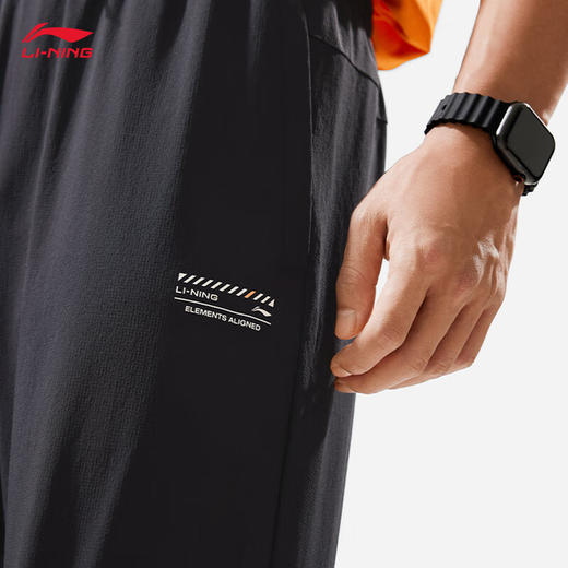 李宁防泼水运动裤长裤男四面弹直筒健身运动长裤AYKU103 商品图4