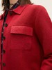 波顿秋冬季女士口袋中式红毛衣针织翻领外套高端美式上衣LU113324 商品缩略图2