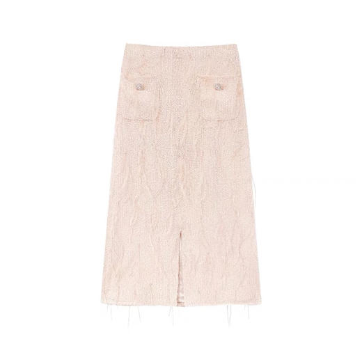 粉色鸵鸟毛半裙 商品图1