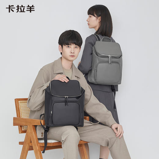 【麒麟防盗背包】卡拉羊出境旅行防盗电脑双肩包多功能轻便CX5525/L 商品图2